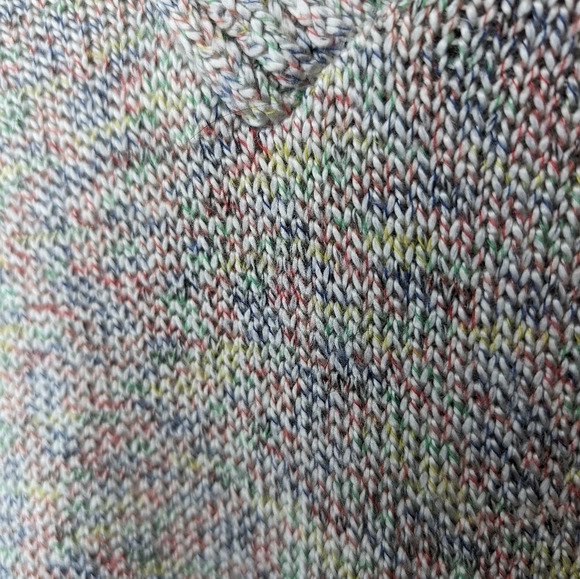 cj banks Grey  Multicolour Knit V Neck Sweater Women 2XL Plus Size - Picture 6 of 9